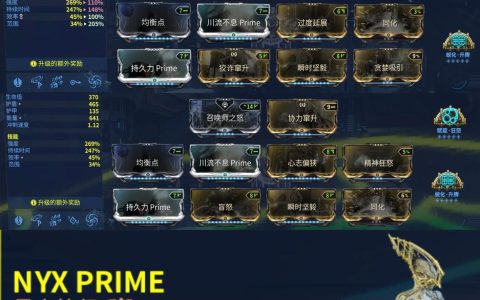 Warframe全战甲MOD配置攻略：从开荒到毕业的武器配卡推荐