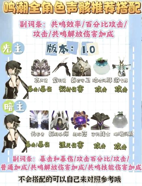 鸣潮全角色连招教学与声骸搭配推荐，开荒配队必看攻略-1