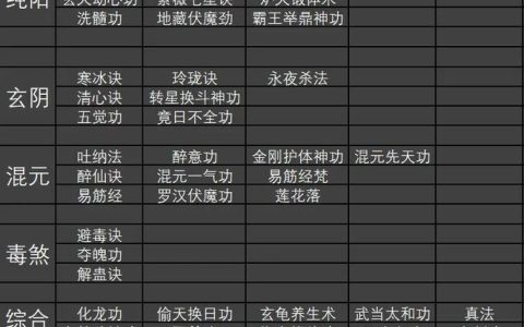 紫塞秋风全武功连招与内功心法搭配攻略，一招一式详解