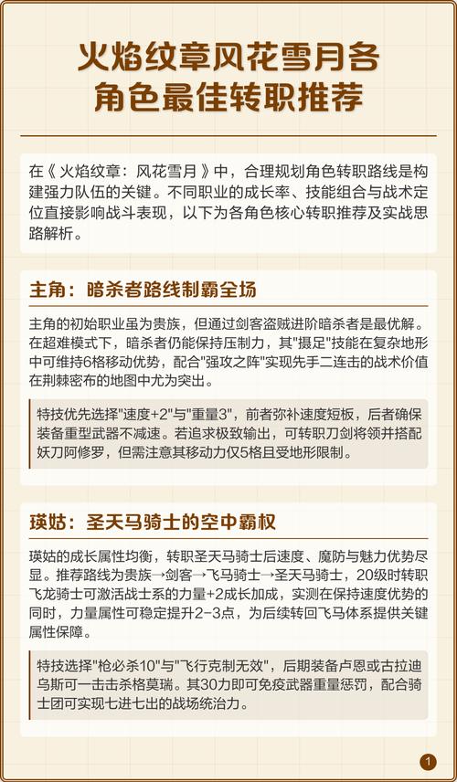 风花雪月全角色转职路线详解:好感度培养与最强职业推荐-3 风花雪月全角色转职路线详解:好感度培养与最强职业推荐-3