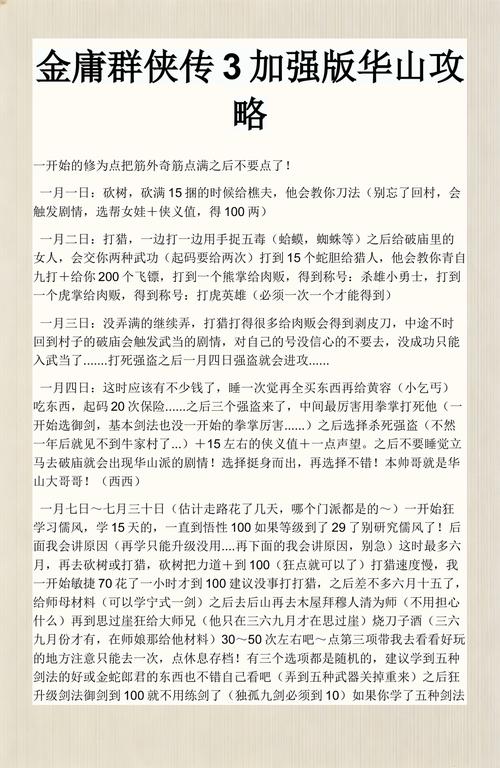 华山派怎么玩？金庸群侠传3加强版新手开荒必看攻略-1