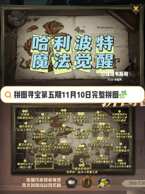 10.13哈利波特拼图寻宝全线索攻略,3分钟速通拿奖励-2 10.13哈利波特拼图寻宝全线索攻略,3分钟速通拿奖励-2