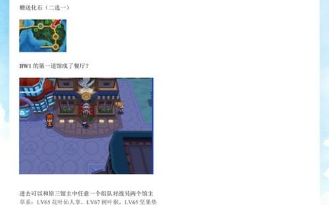 口袋妖怪黑2二周目攻略：全神兽捕捉地点与冠军之路打法详解