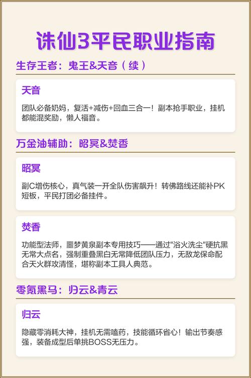 诛仙3新手职业怎么选?2026最新五大职业强度与开荒推荐-2 诛仙3新手职业怎么选?2026最新五大职业强度与开荒推荐-2