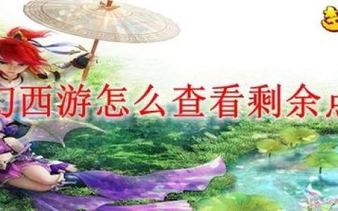 梦幻西游怎么查剩余点数？3秒搞定查询方法
