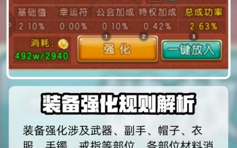 弹弹堂强化成功率提升技巧，3个必学方法轻松上+12