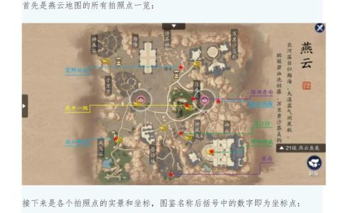天刀襄州胜景图鉴坐标大全，带你轻松集齐所有风景点