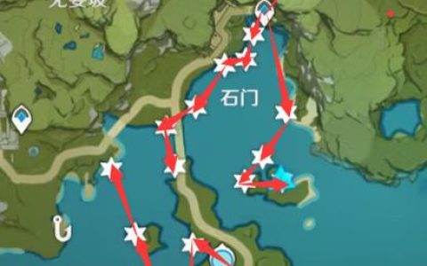 原神马尾采集路线图：3分钟高效收集30+个，璃月荻花洲必刷点