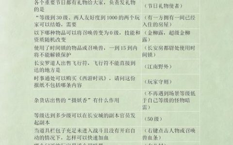 梦幻西游密道答案全攻略 2026最新速查版