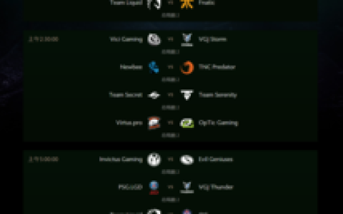 TI8赛程完整版：小组赛到总决赛时间与焦点战一览