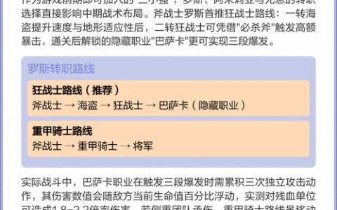 圣魔之光石转职怎么选？这份全角色最优职业攻略必看