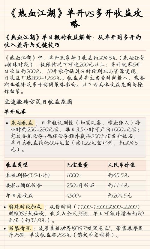 热血江湖现在最多能几开?亲测最新版本稳定5开不卡