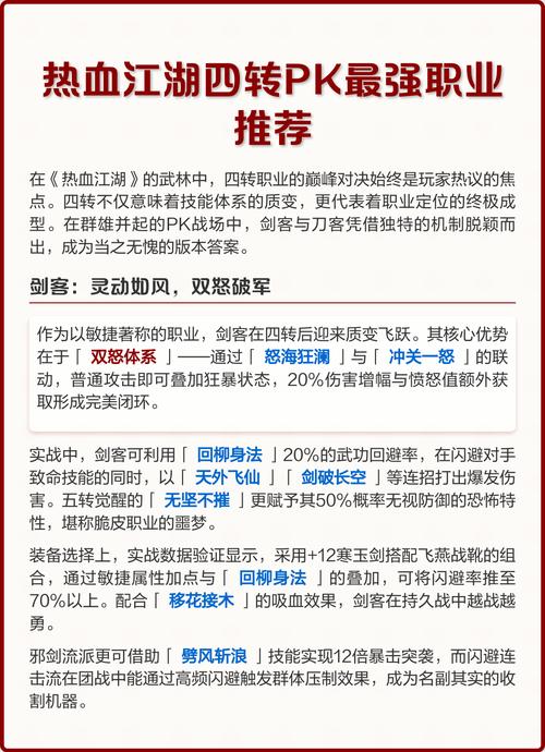 热血江湖2026最佳职业配置,亲测最强开荒阵容推荐