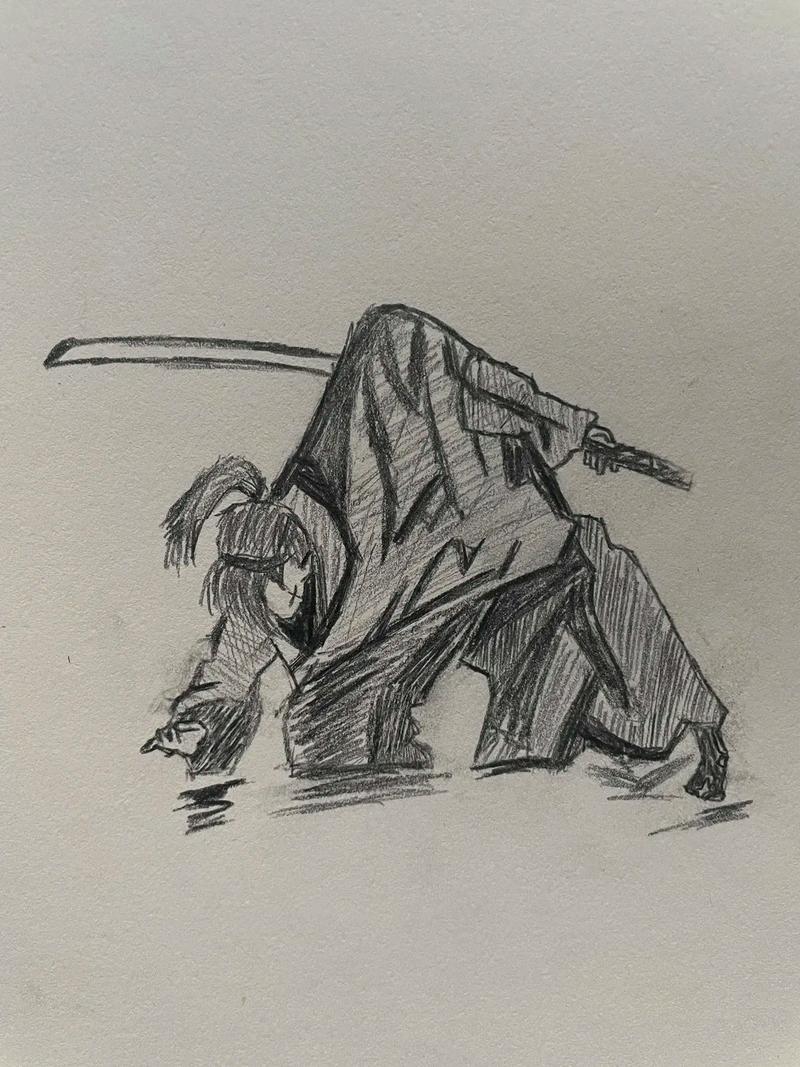热血江湖素描画怎么画?3步画出经典角色爆帅效果