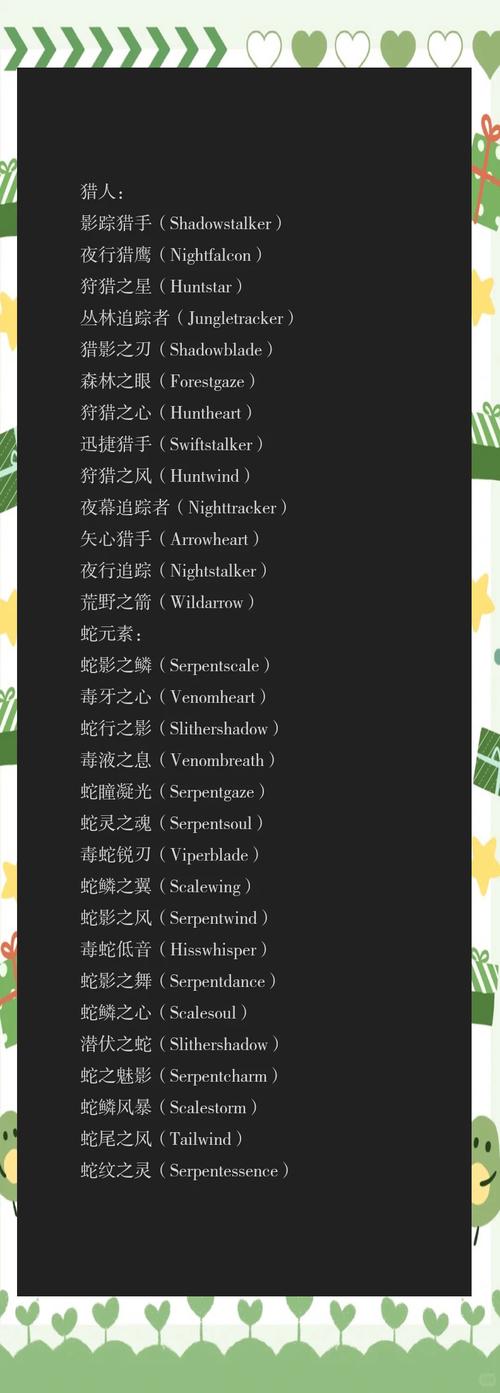 2026最新猎人名字推荐,5分钟起个霸气又独特的ID