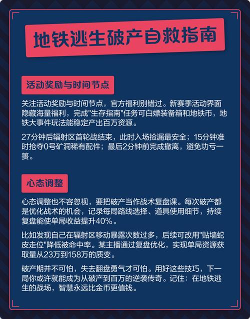 地铁逃生破产了怎么办?亲测3步教你快速回本逆袭